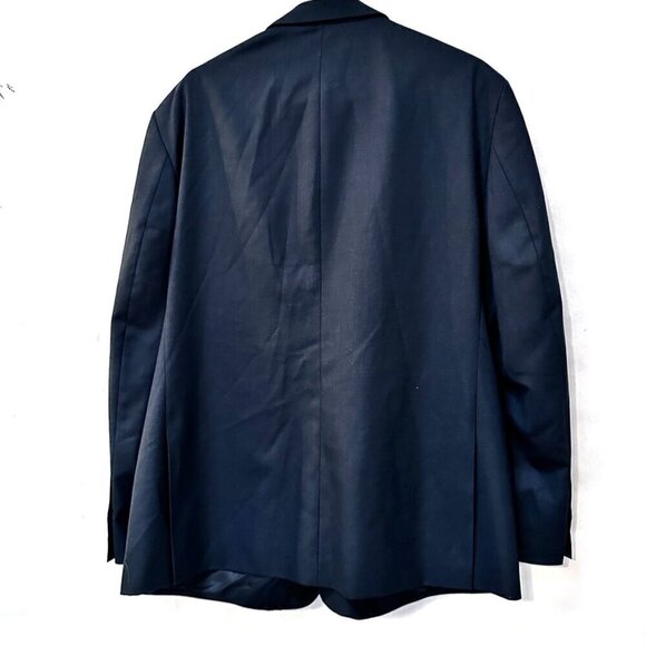 Kenneth Cole Reaction 44S Jacket Sports Coat Blue Black - Picture 2 of 8